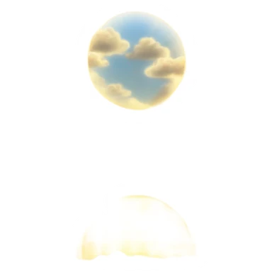 Un rayo de luz del sol entre las nubes en el cielo sticker