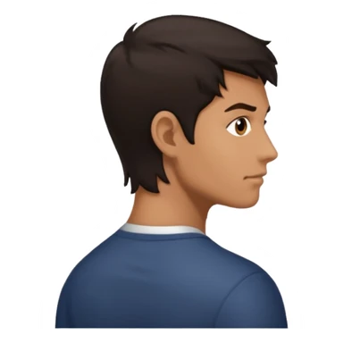 man facing away sticker