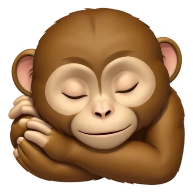 Monkey face sleeping with eyes closed zzz sticker
