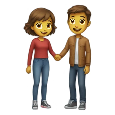 Boy saying hi to a girl  sticker