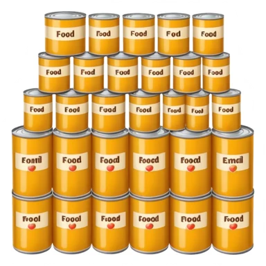 boxes of canned food sticker