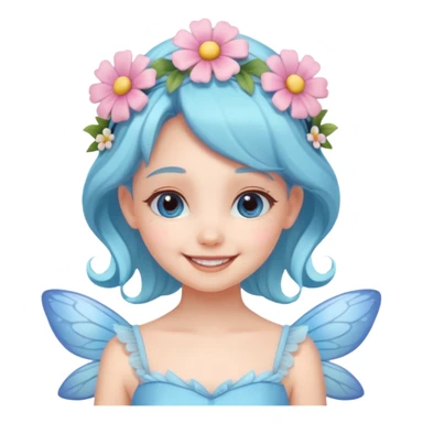 cute pastel fairy girl flower head decoration sticker