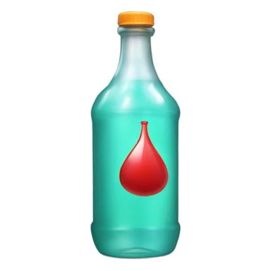 bottle with dangerous liquid sticker
