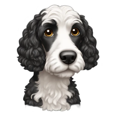 black-and-white-doodle-hairless-cocakpoo sticker