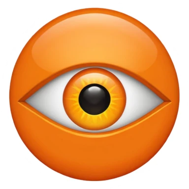 Ojo turco color naranja sticker