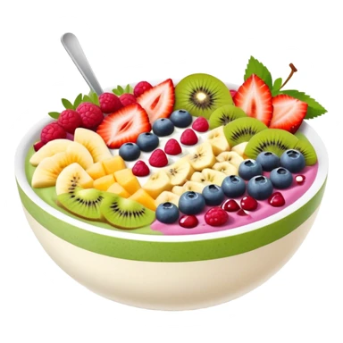 smoothie bowl with fruits and toppings sticker