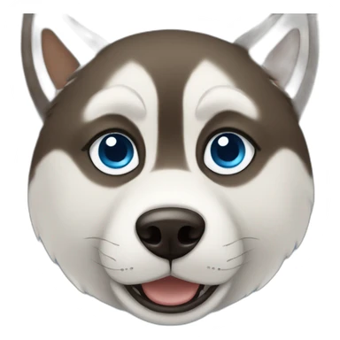 Husky with one eye color blue and the other eye color brown sticker