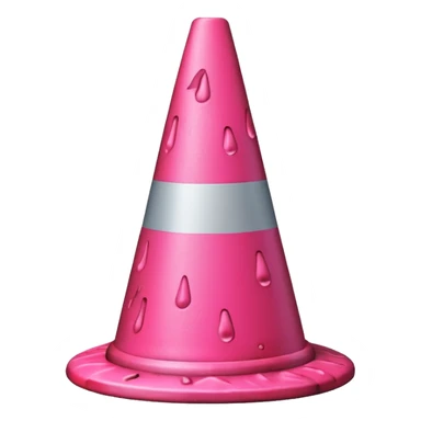 pink lava traffic cone sticker