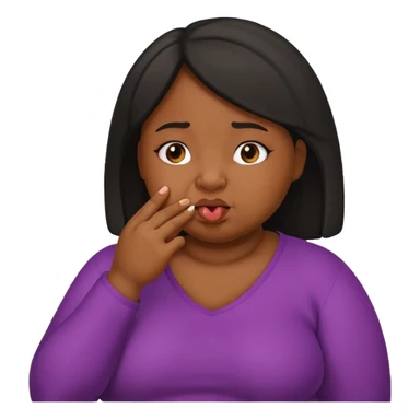 Fat black girl picking her nose sticker