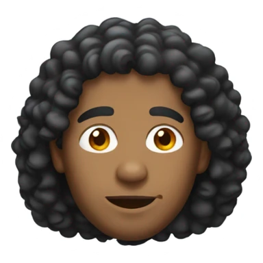 dominican man with meduim length curly hair  sticker
