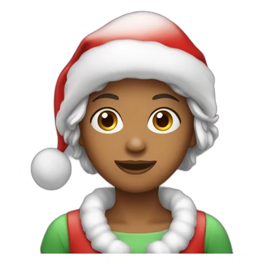 christmas girl from laptop sticker
