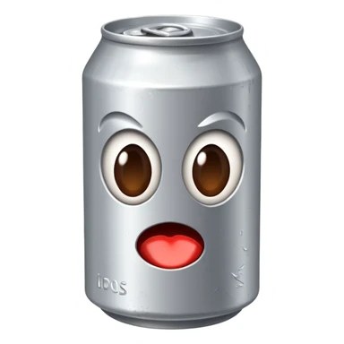 crushed soda can sticker