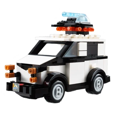 1/18 Lego Barbie dream nightmare vw bug rv camper Haunted Cabin Darth Vader’s ice cube race car with bright white headlights and light saber bumpers  sticker