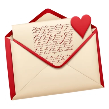 love letter modern sticker
