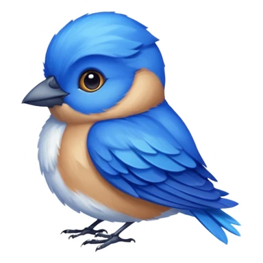 a bluebird emoji in an oil painting style sticker