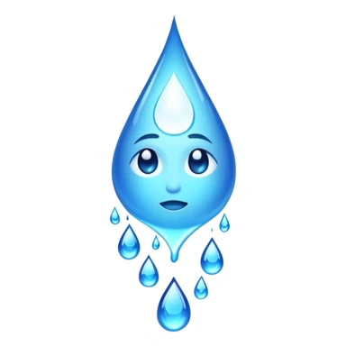 A glowing soul essence with teardrops flowing down, emotional spiritual energy sticker