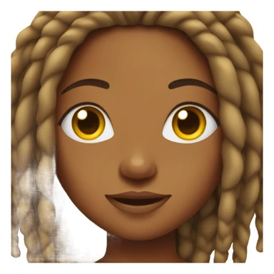 Brown skin girl with long dreads in swimsuit  sticker