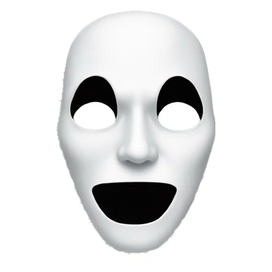 long ghost face mask sticker