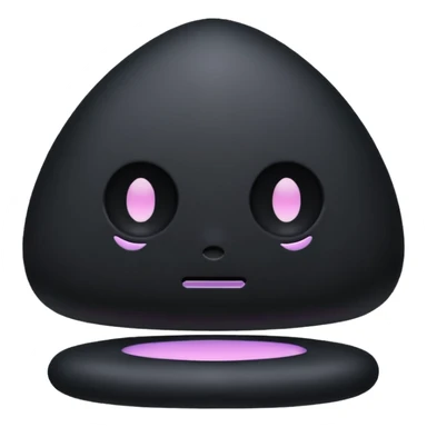 pastel goth black object sticker