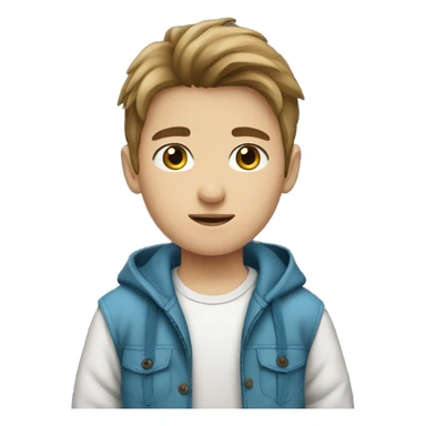 Kazakh-student-boy-blue eyes-casual clothes sticker