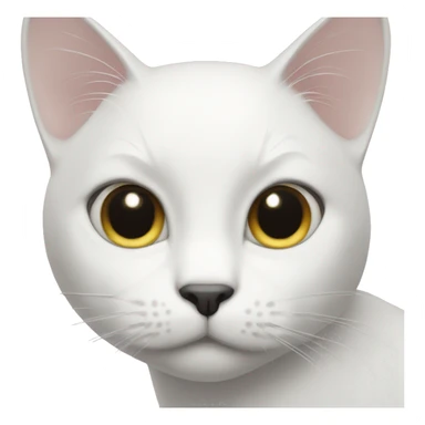 A White cat With black spot on the forehead  sticker