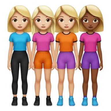 BLACKPINK 4 girls, hair colors: 1 blonde, 2 black, 1 brown sticker