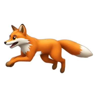 ultra fast running fox sticker