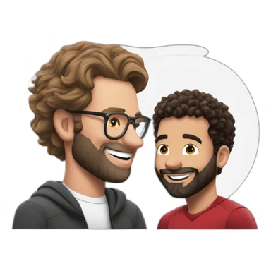 Jurgen klopp hugging male Pregnant mo Salah sticker