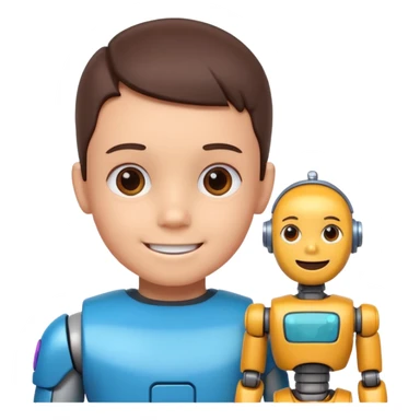 the kid play toy robot sticker