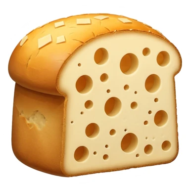 the small and sad bread among the giant cheeses  sticker
