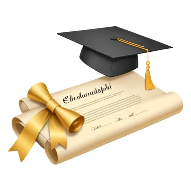 scholarship with graduation cap and diploma sticker