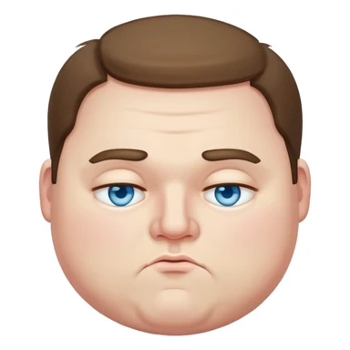 Chubby Bold man with sleepy blue eyes sticker