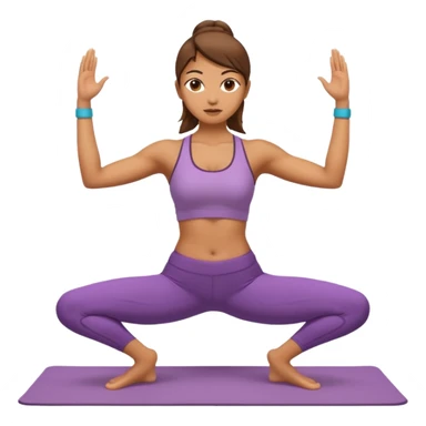 woman doing warrior yoga pose sticker