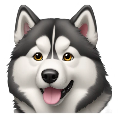 Funny Alaskan malamute sticker