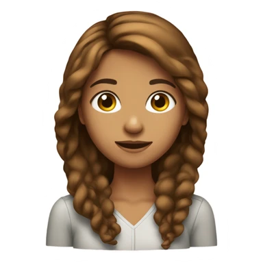 Une fille aux cheveux longs bruns sticker