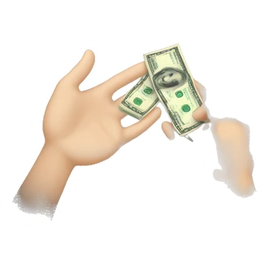 giving money from hand to hand sticker