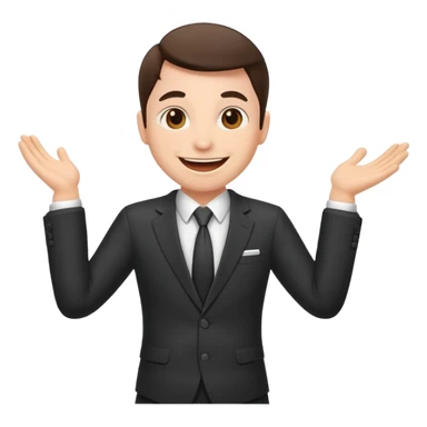 excited office boss sticker