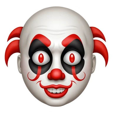 The simple Insane Clown Posse face makeup on a simple round emoji sticker