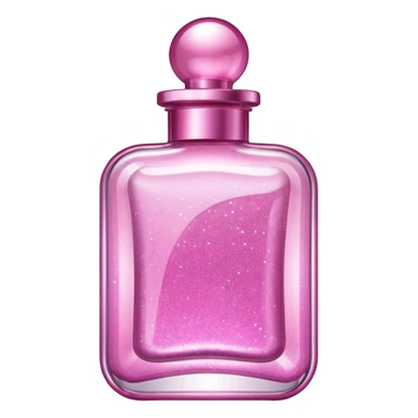 glitter pink fragance bottle sticker