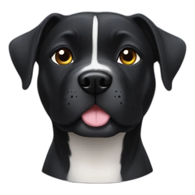 black staffie dog sticker