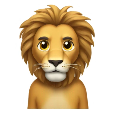 Shrug lion sticker