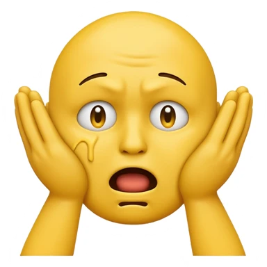 A normal yellow face emoji but it’s choking itself with its hands sticker