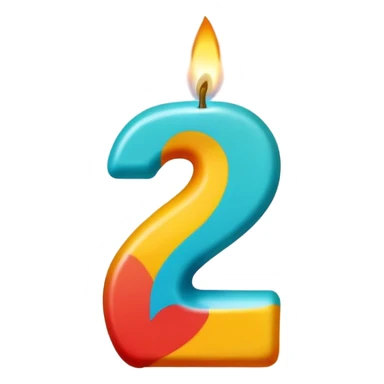 Number 27 birthday candle  sticker