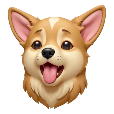 Cinematic Cute Yawning Domestic Dog Portrait Emoji, Head tilted slightly with a dramatic, wide-open yawn, showcasing a plush, inviting coat with gently drooping ears and half-closed, drowsy eyes, Simplified yet irresistibly adorable features, highly detailed, glowing with a soft, cozy glow, high shine, relaxed yet expressive, stylized with a dash of playful whimsy, soft glowing outline, capturing the essence of a sleepy yet affectionate dog that seems ready to stretch out for a nap! sticker