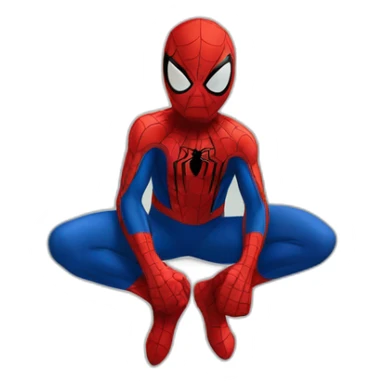 Spiderman qui fait une rour sticker