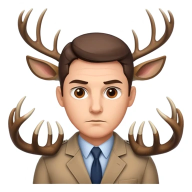 fbi agent with deer antlers  sticker