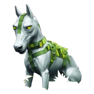 420 .Zombie_ Vaporwave black holographic oilslick zombie unicorn dog smoking yellow caution tape hemp leaves Pegasus hemp plants sticker