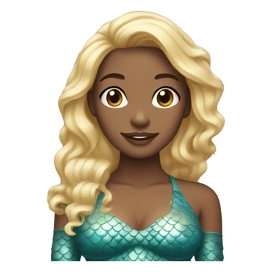 Mermaid with blonde highlights  sticker