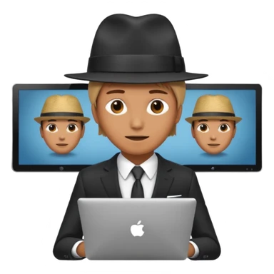  A person that has a computer screen as it head A person that has a computer screen as it’s hat and wear a suit and wears a suitand is wearing a suit sticker