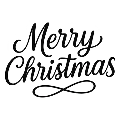 Merry christmas text, remove background sticker